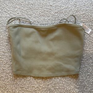 Alo Yoga - Green Ribbed Top